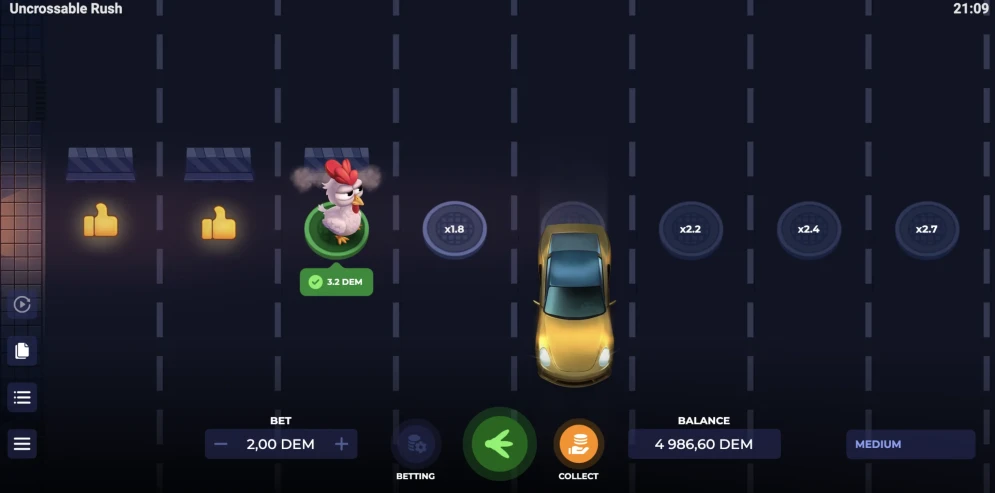 Uncrossable Rush Game